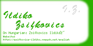 ildiko zsifkovics business card